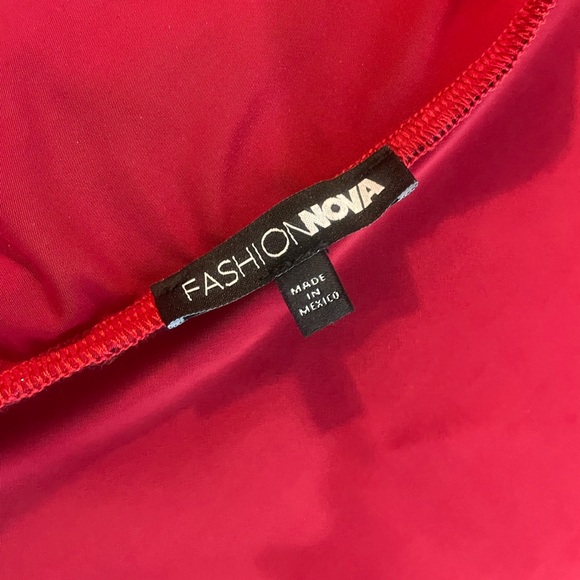 Red,Wine 2 piece dress, long pencil skirt with crop cut out top,Large, New - Picture 7 of 11